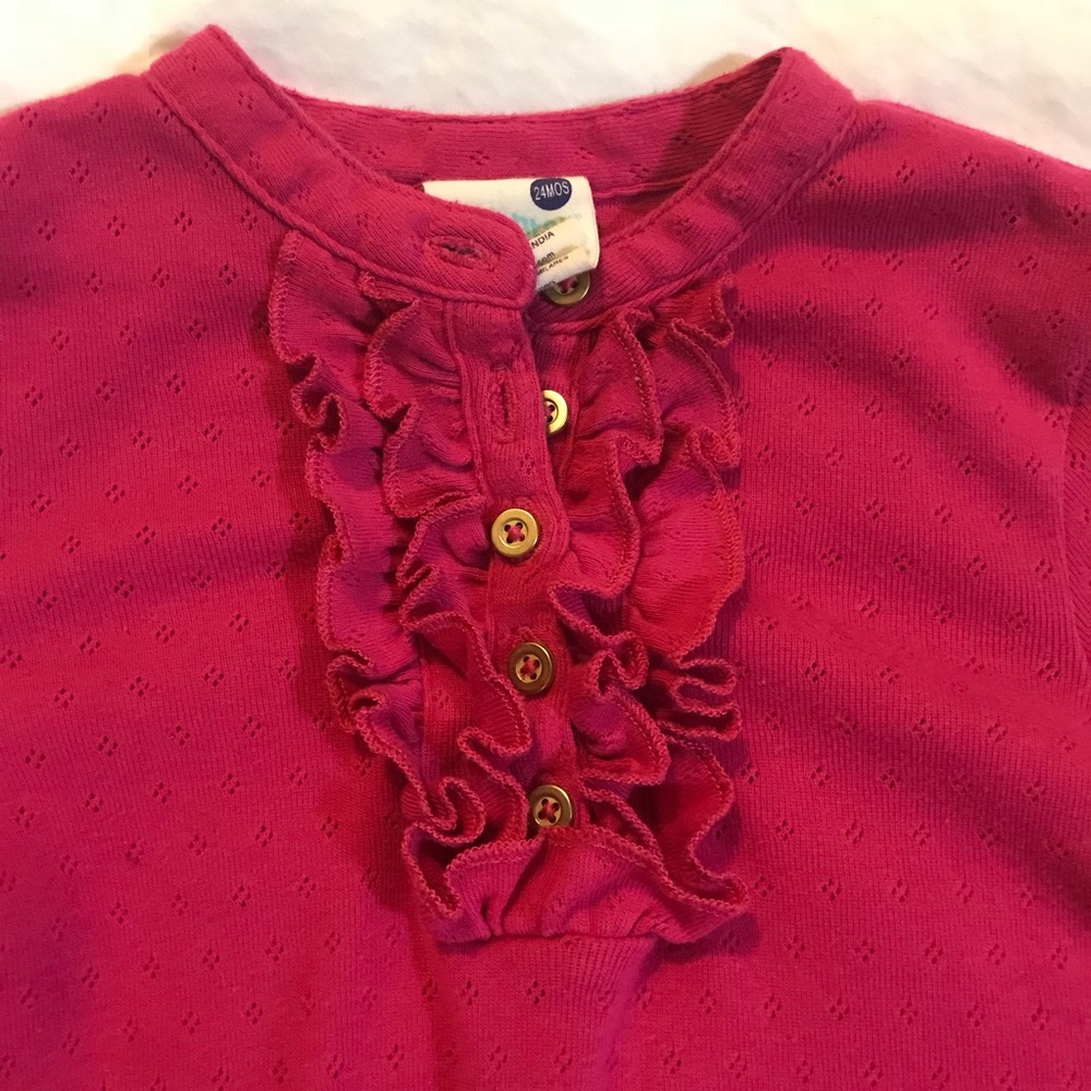 Pink Ruffle Top. Excellent! - Picture 2 of 4